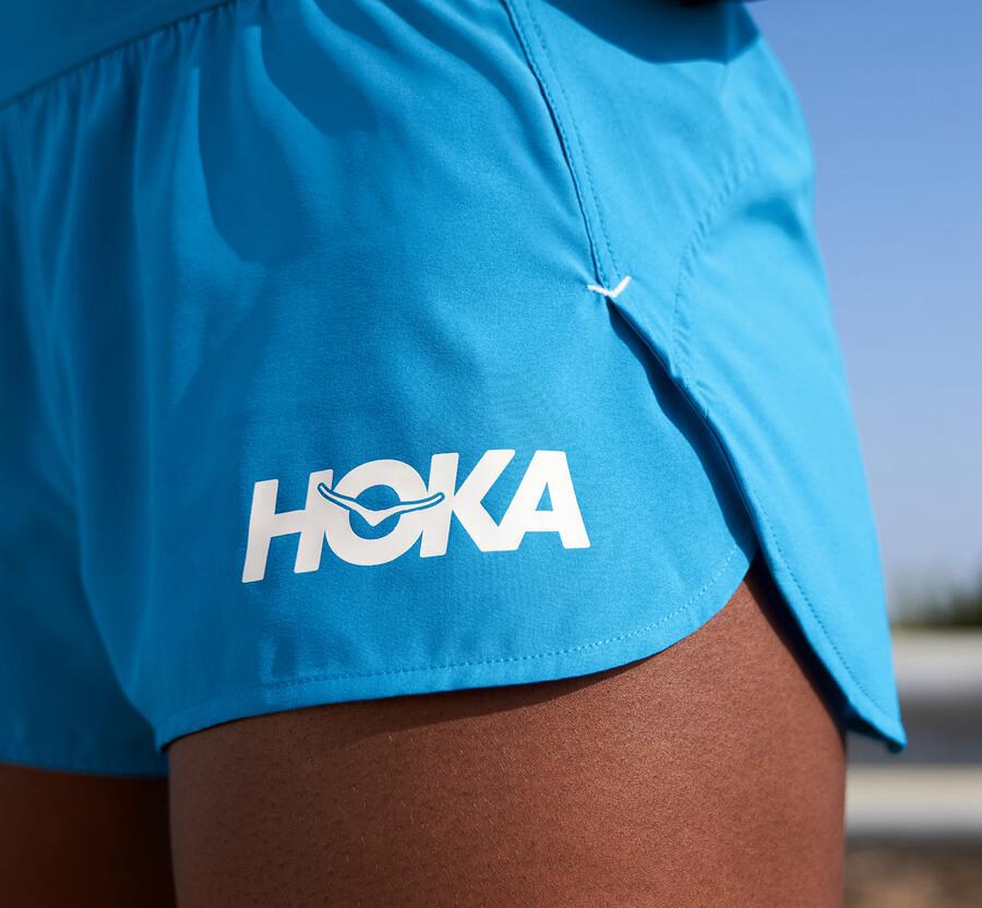 Shorts Womens - Hoka One One Performance - Blue - JLNTUEF-79